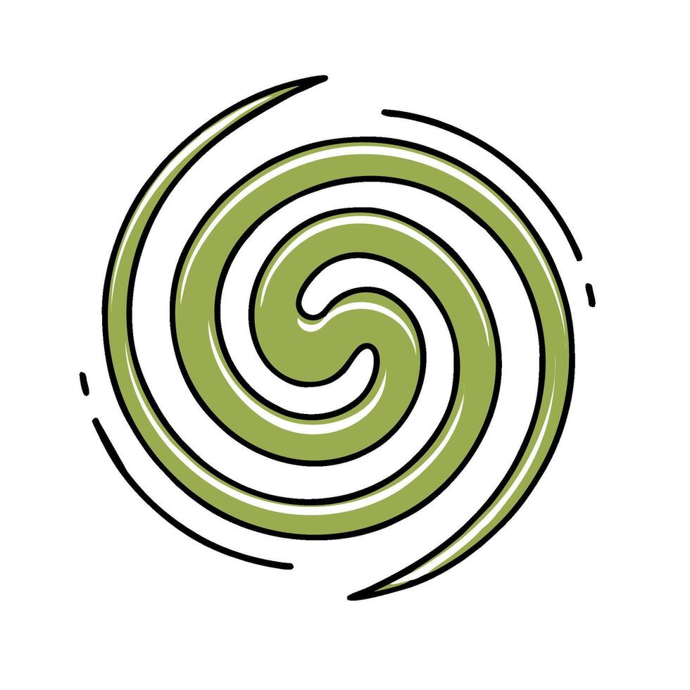 a spiral logo with a green spiral in the center vector