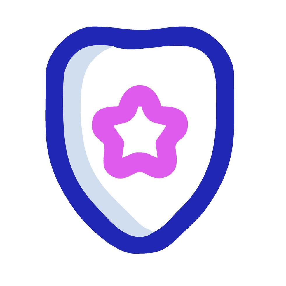 a shield with a star on it vector