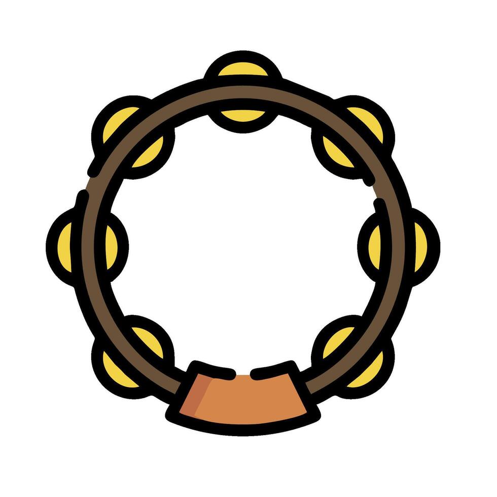 a tambourine icon on a white background vector