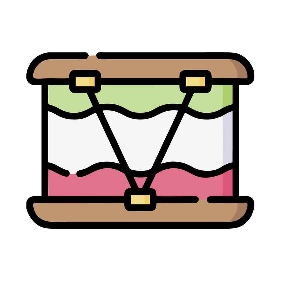 a drum icon on a white background vector