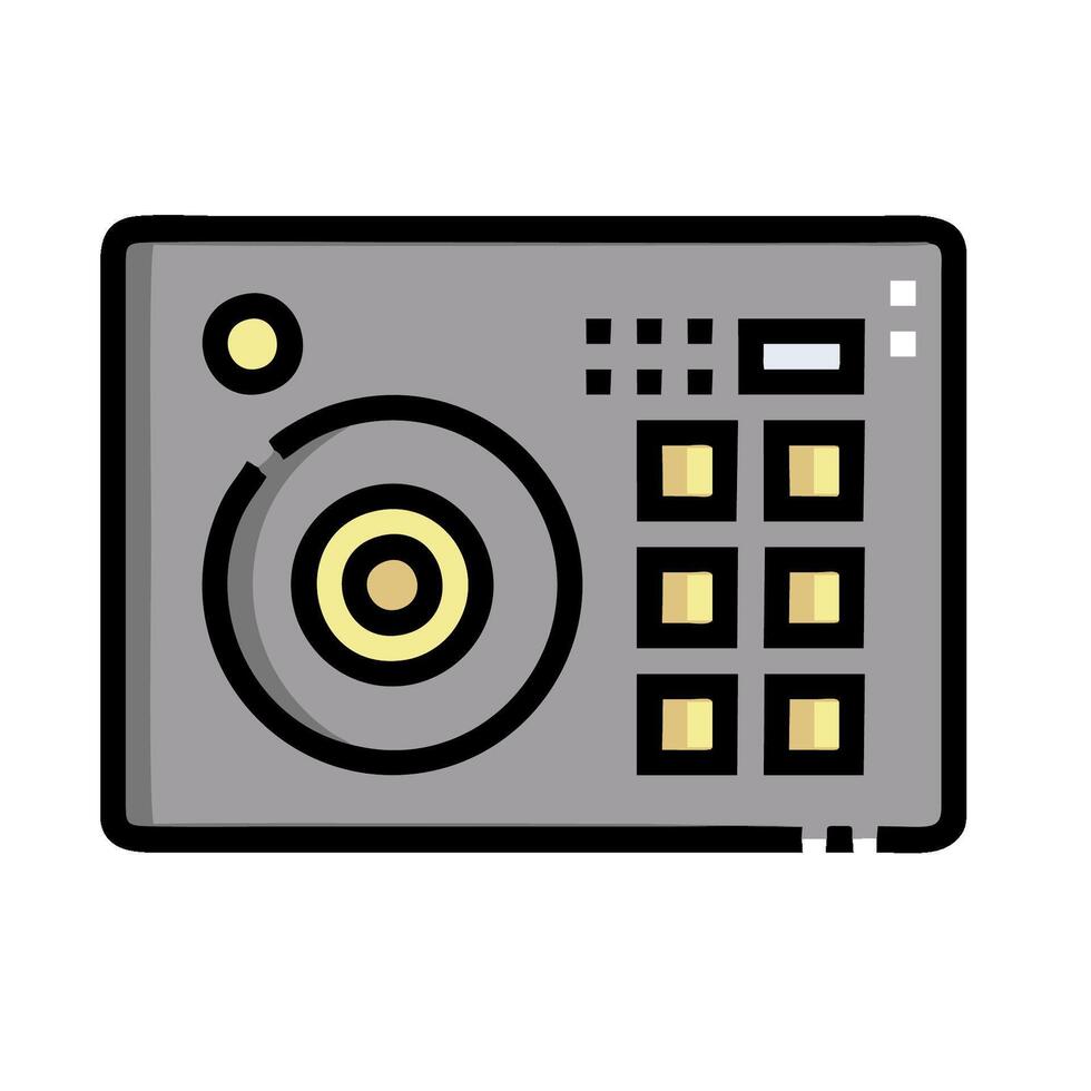 dj mixer icon illustration vector