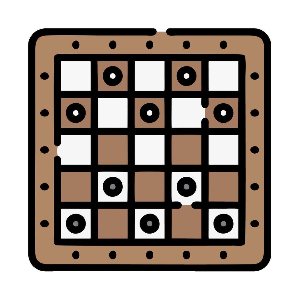 a checker board with black and white squares vector
