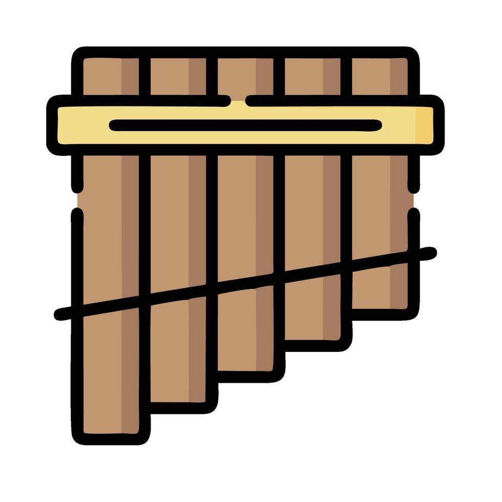pan flute icon illustration design vector