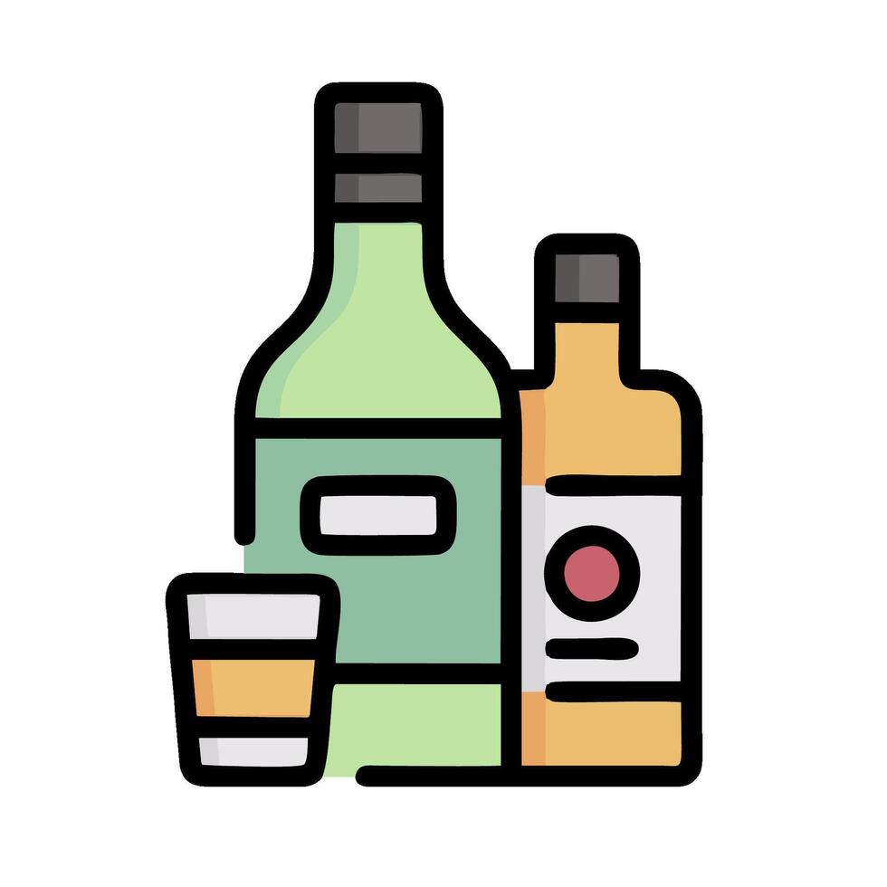 alcoholic beverage icon, illustration vector