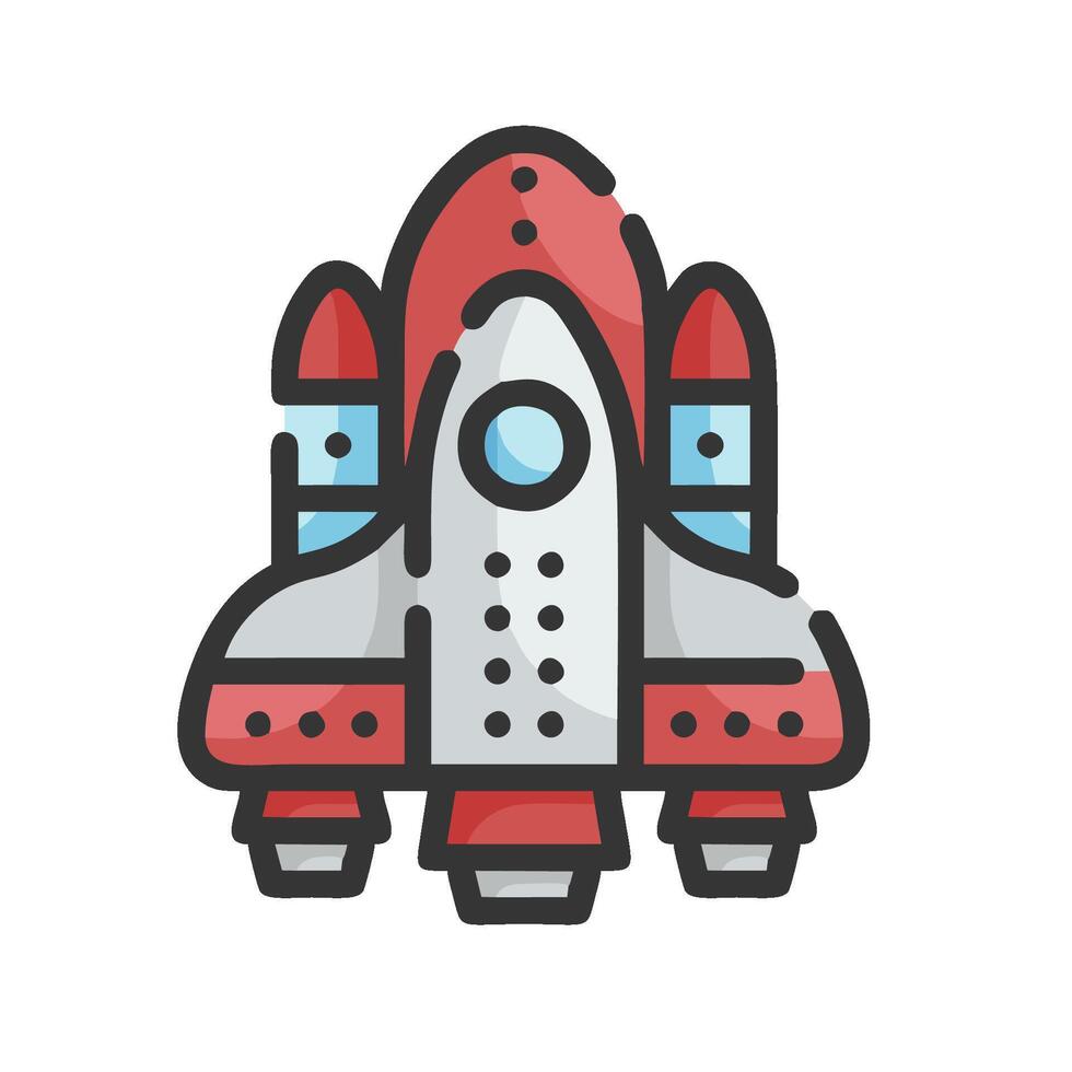 space shuttle icon illustration vector