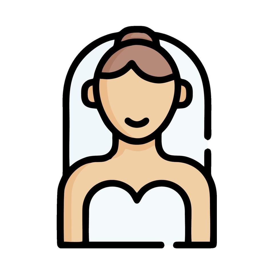 bride icon illustration vector