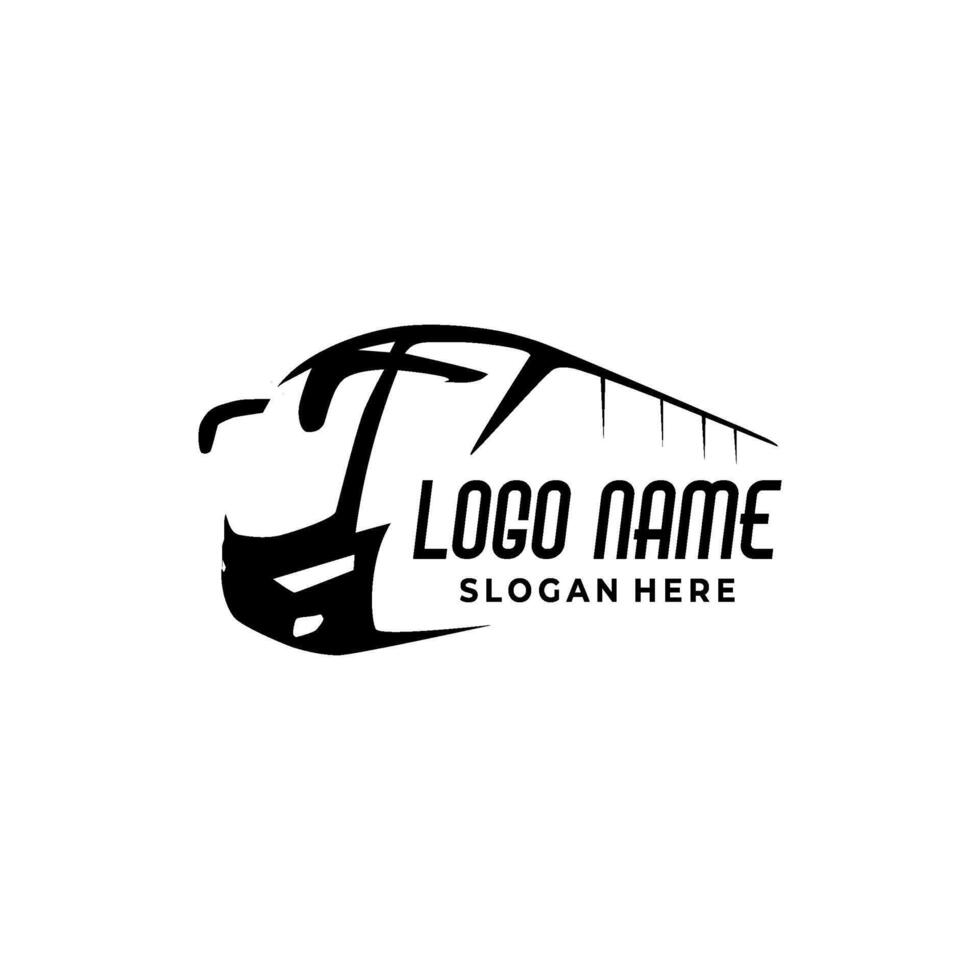 city bus logo template vector