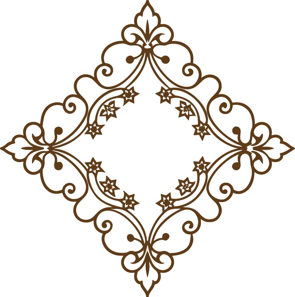 Decorative frame with flowers vector