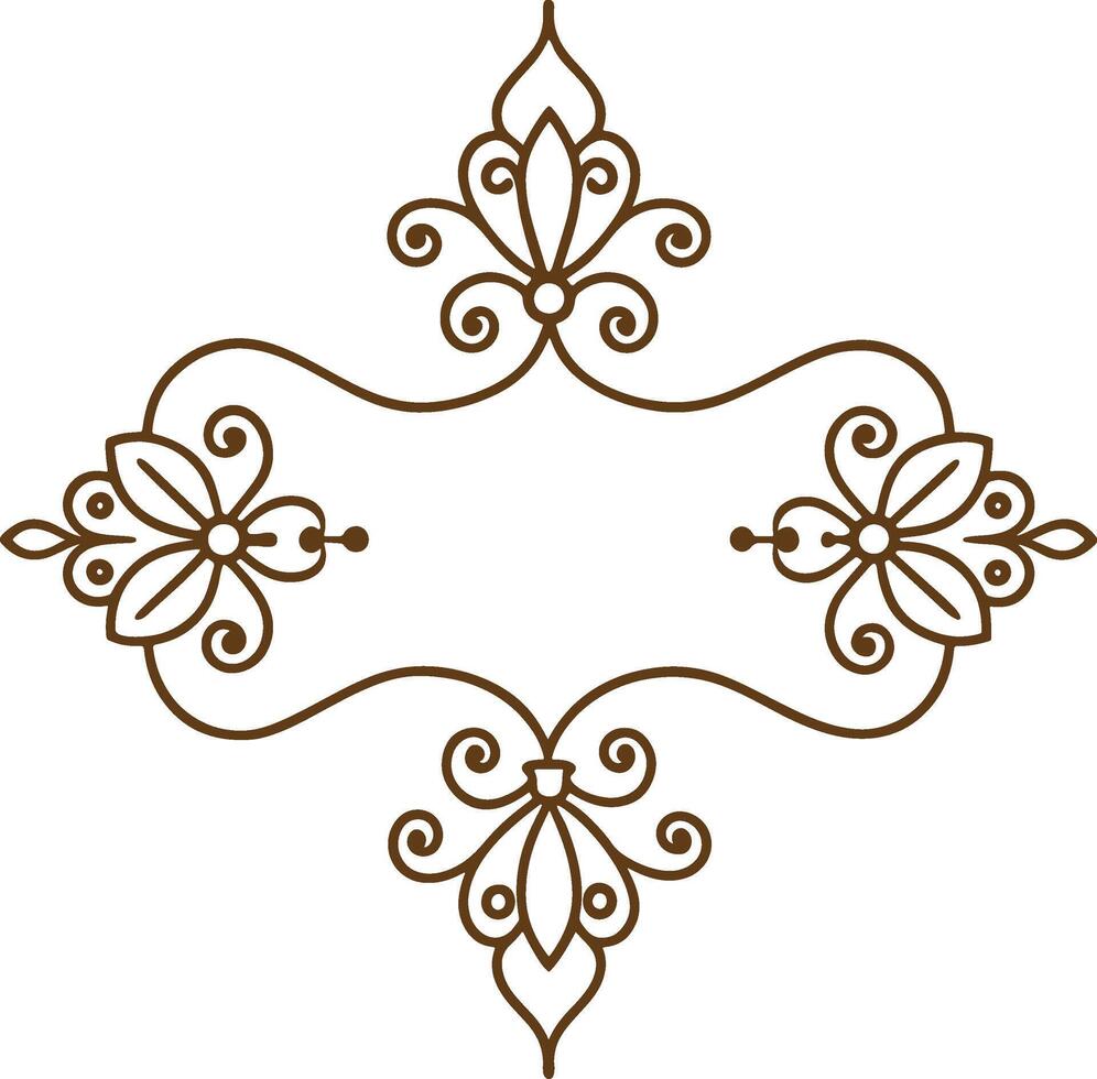 A decorative border with flowers and leaves vector