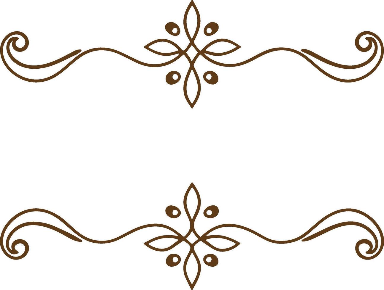 Decorative border with swirls vector