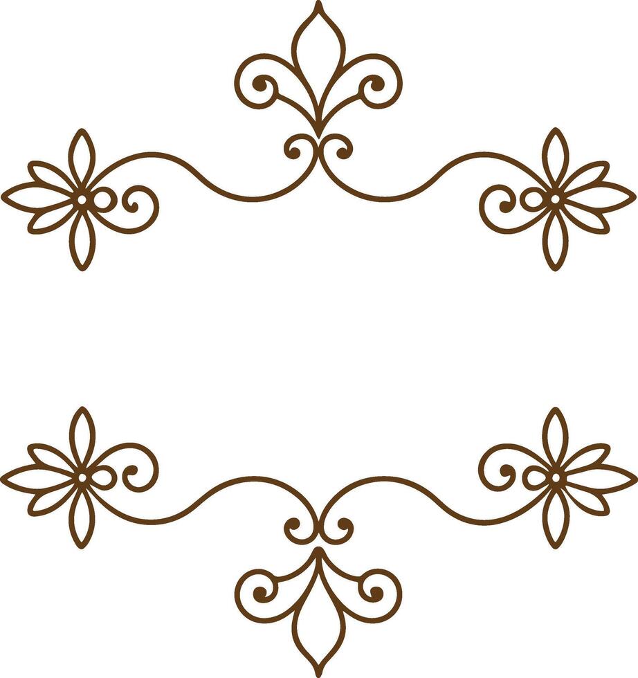 A decorative frame with flowers and leaves vector