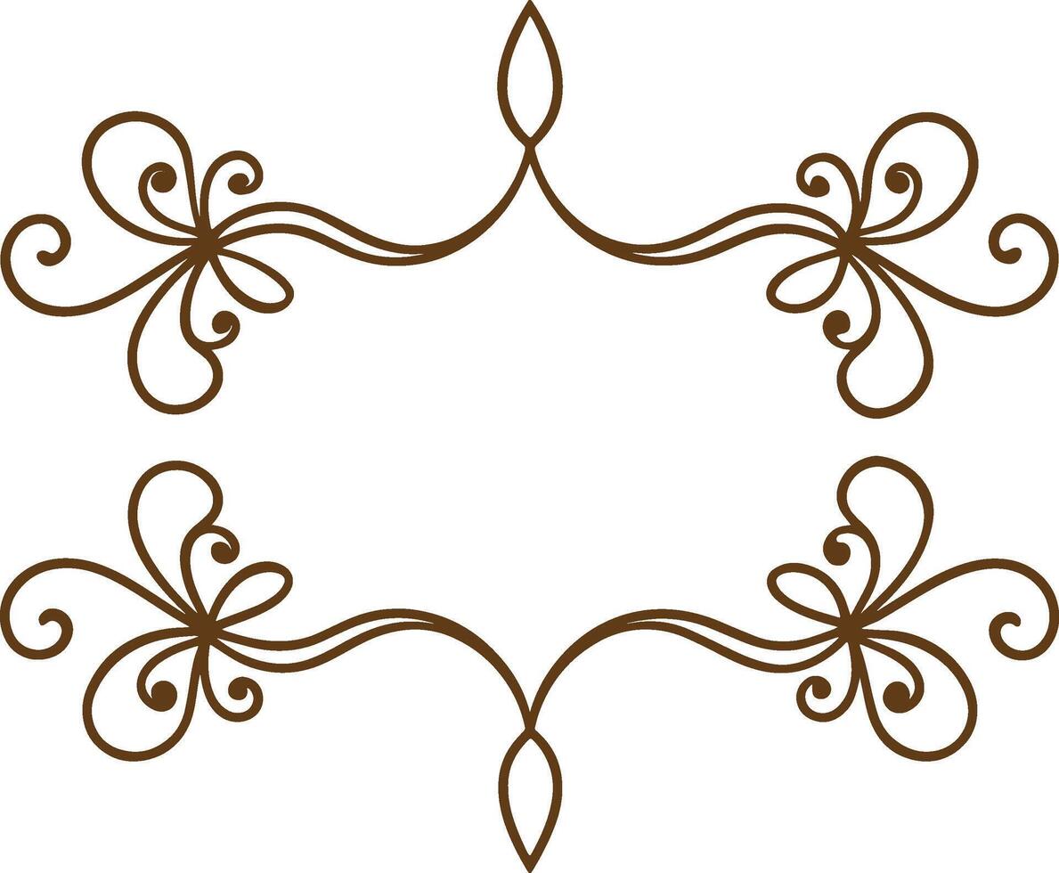 A decorative frame with swirls and leaves vector