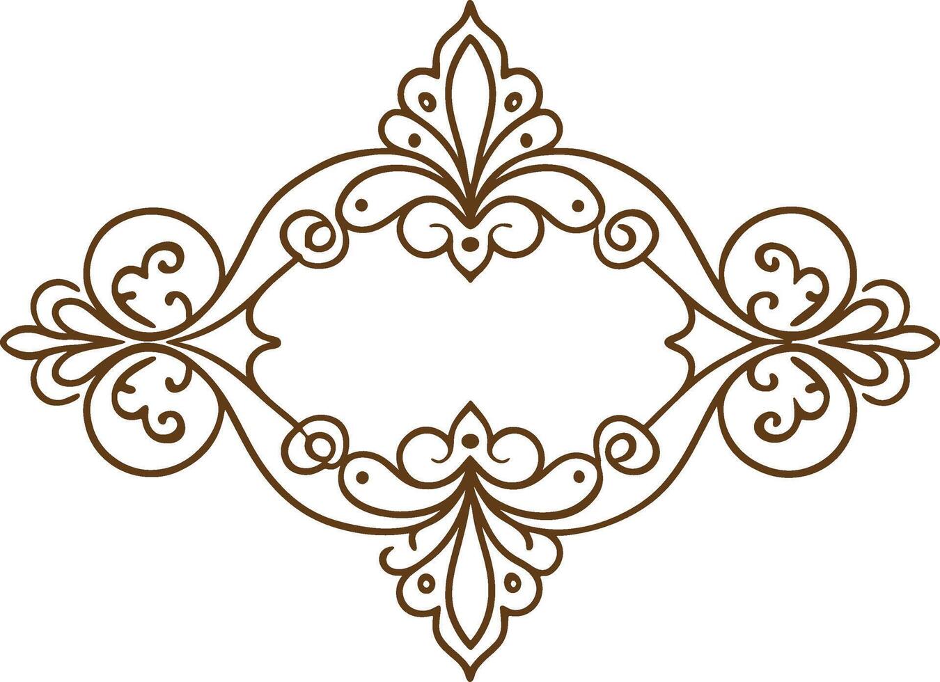 A decorative frame with ornate design vector
