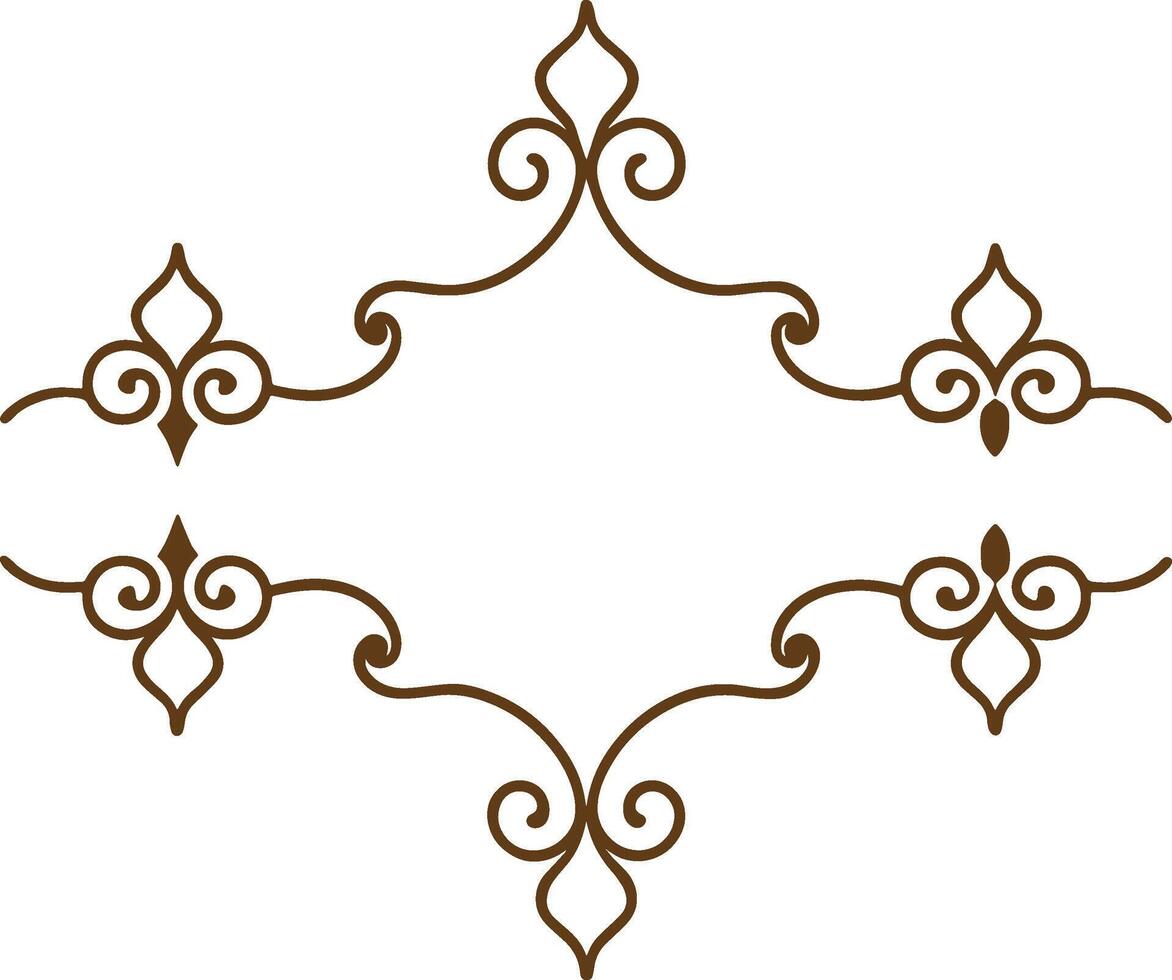 A decorative ornamental border with swirls vector