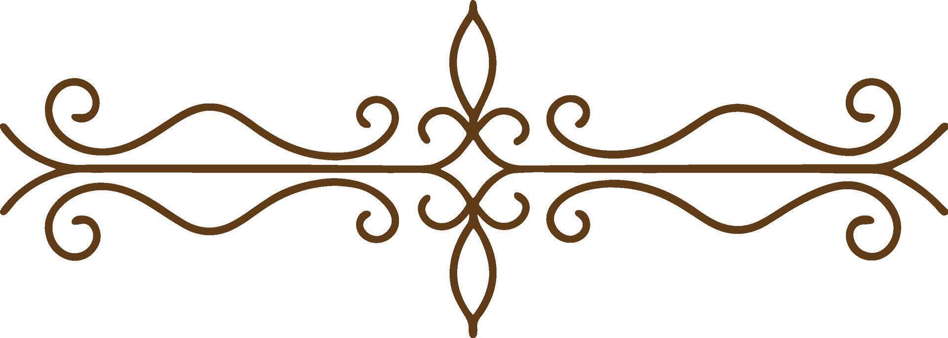 A brown and white design with swirls vector