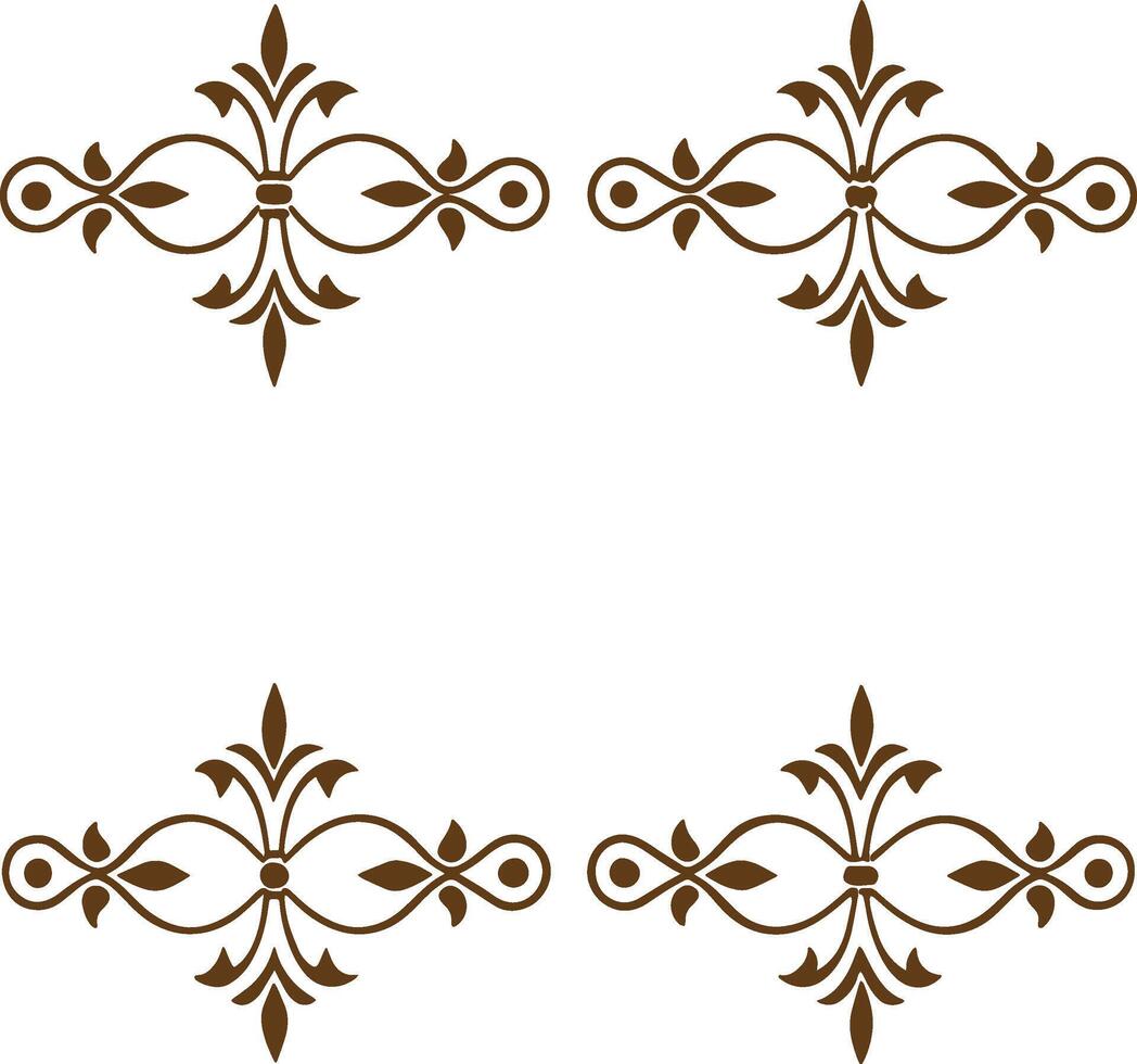 Four ornate designs on a white background vector