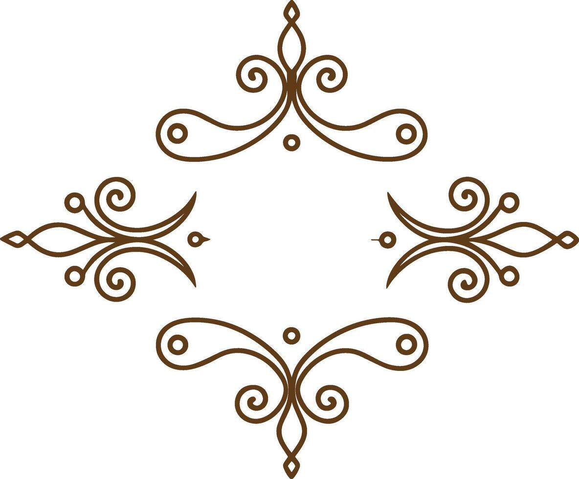 A decorative design with swirls and swirls vector