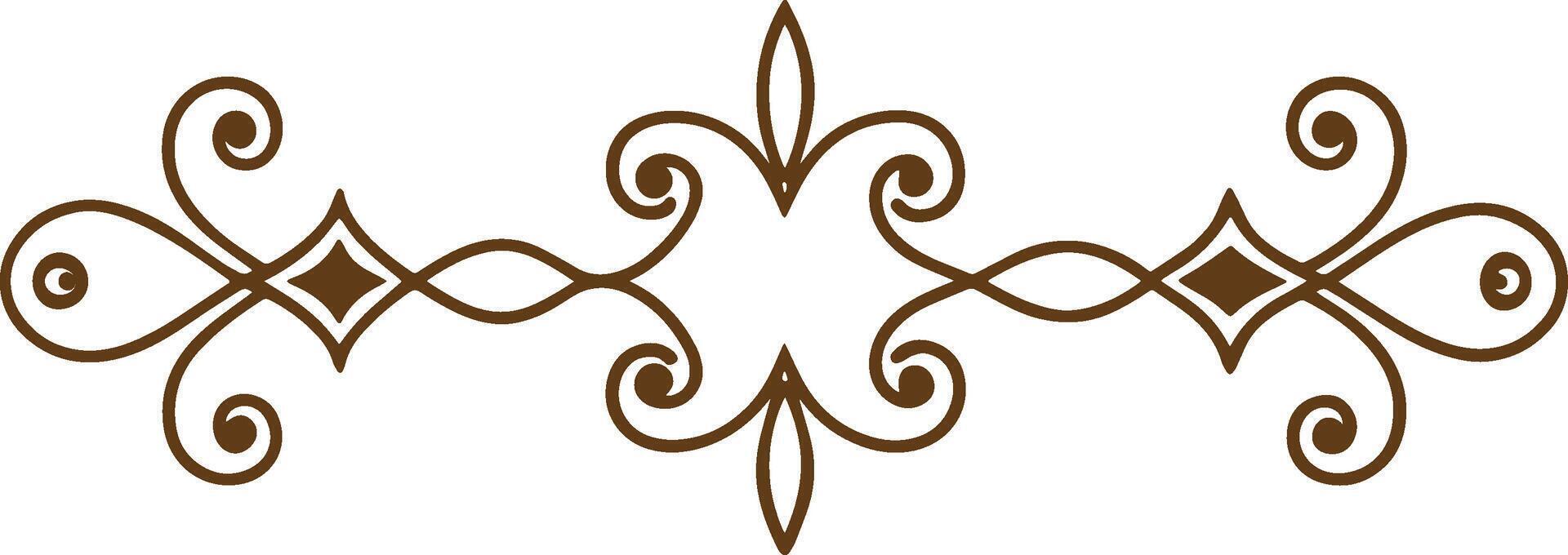 A brown and white design with swirls vector