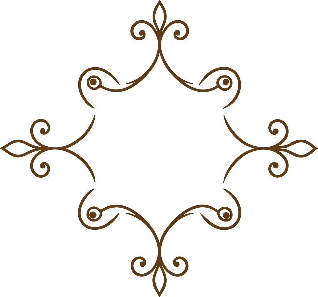 A decorative frame with swirls on a white background vector