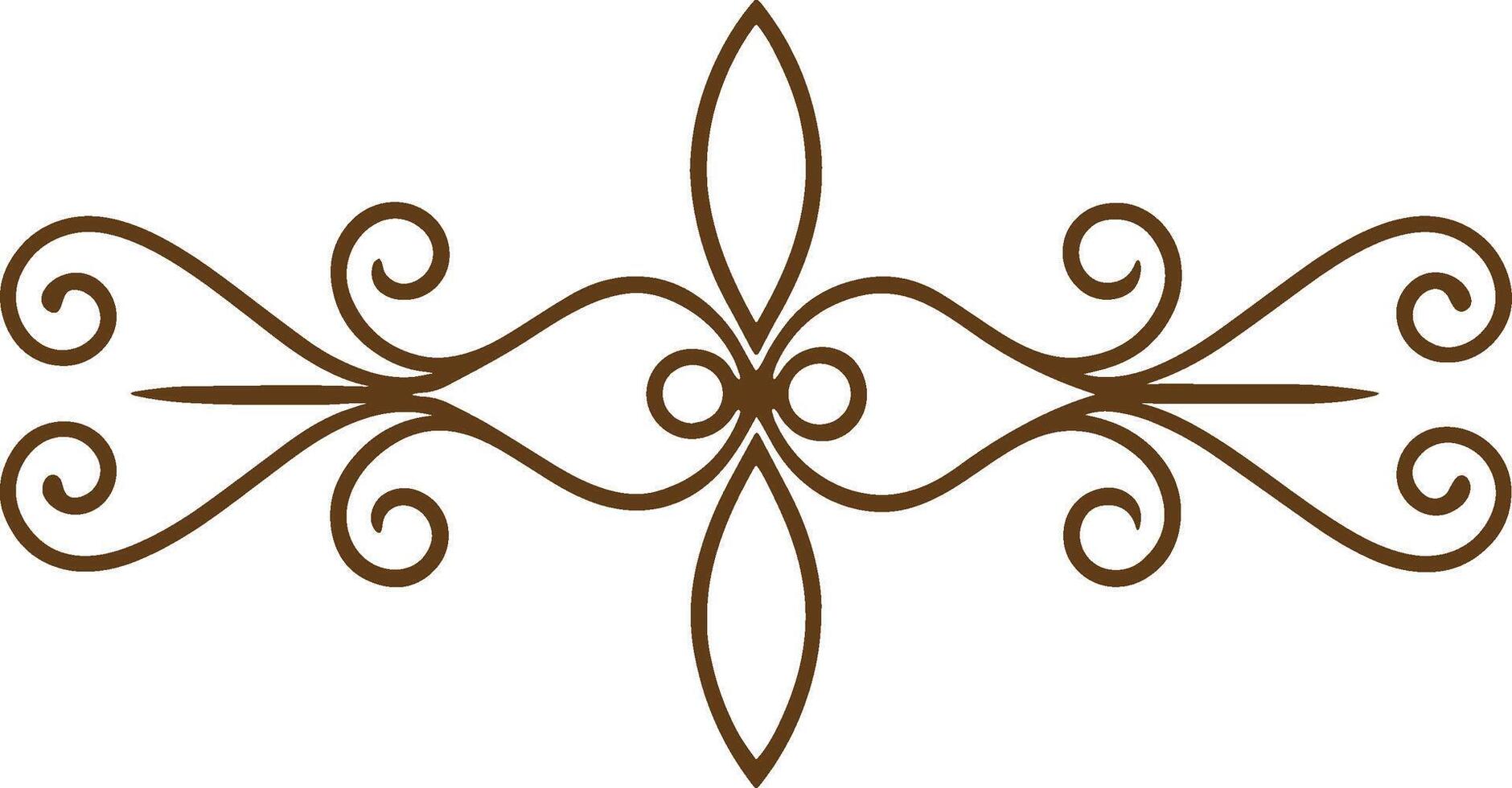 A decorative cross with swirls on a white background vector