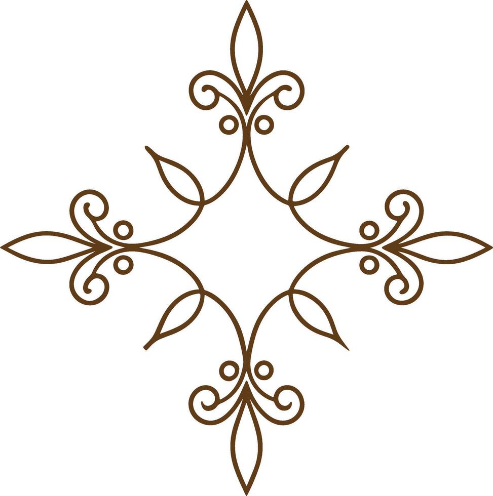A decorative design with a cross in the center vector