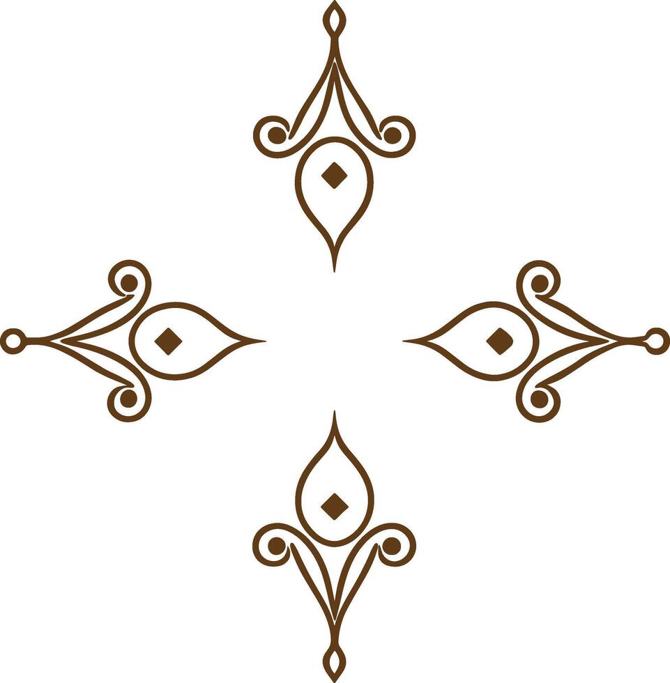 A decorative pattern in brown and white vector
