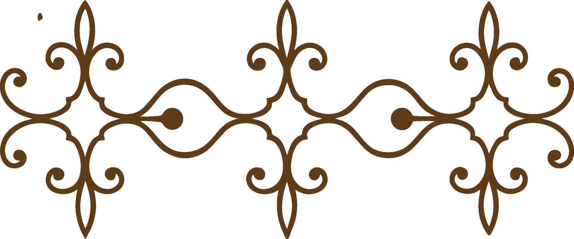 A decorative pattern in brown and white vector
