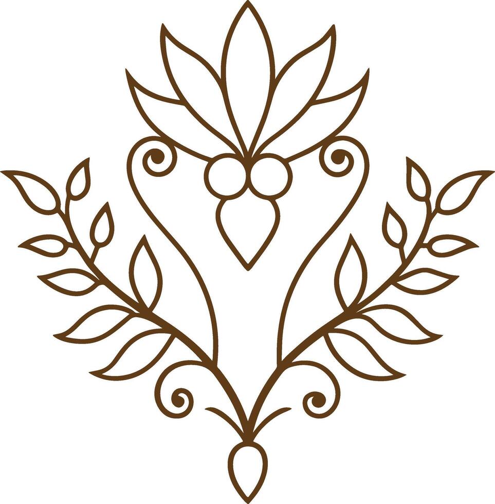 A floral design with leaves and flowers vector