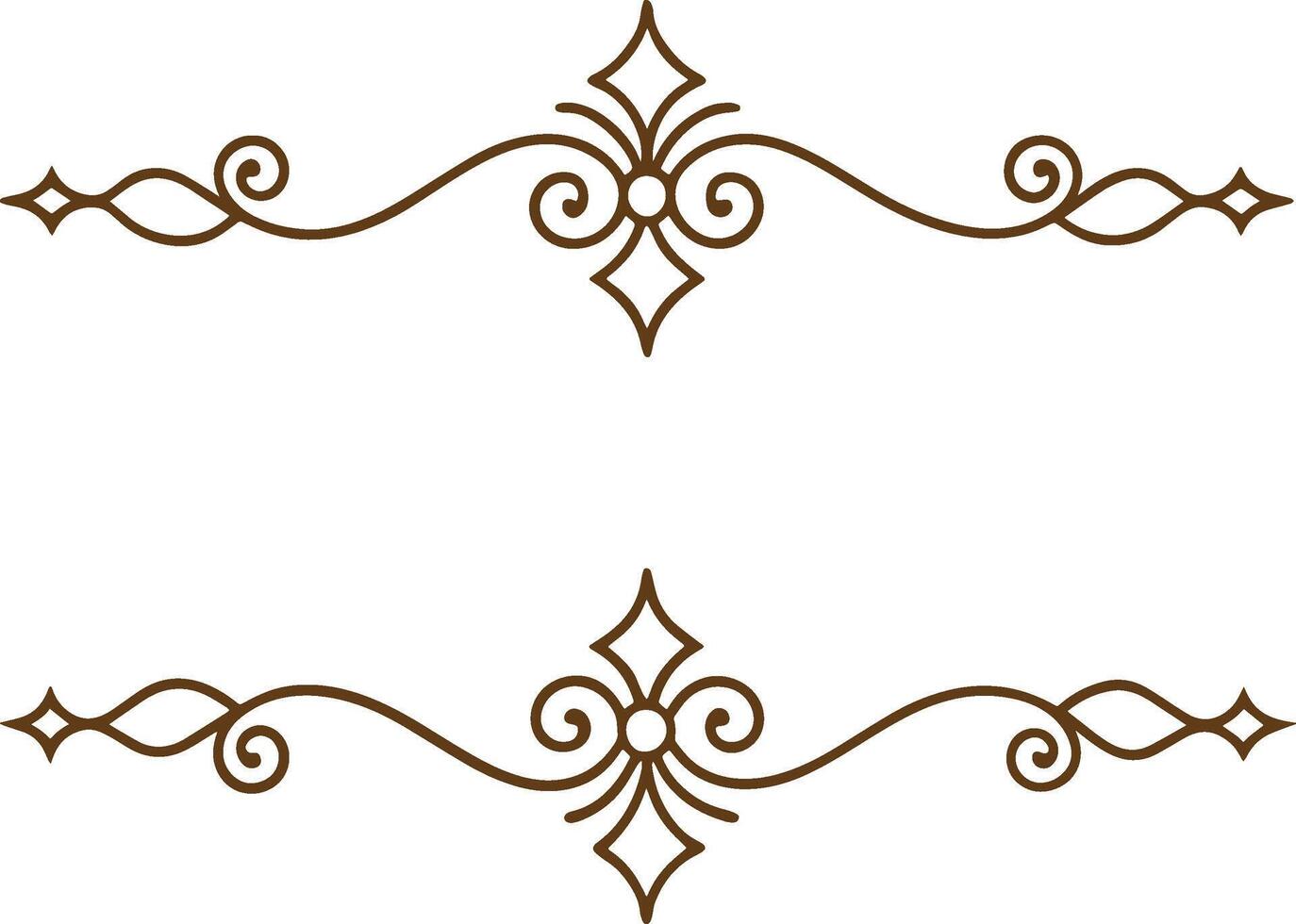 A decorative border with swirls and swirls vector