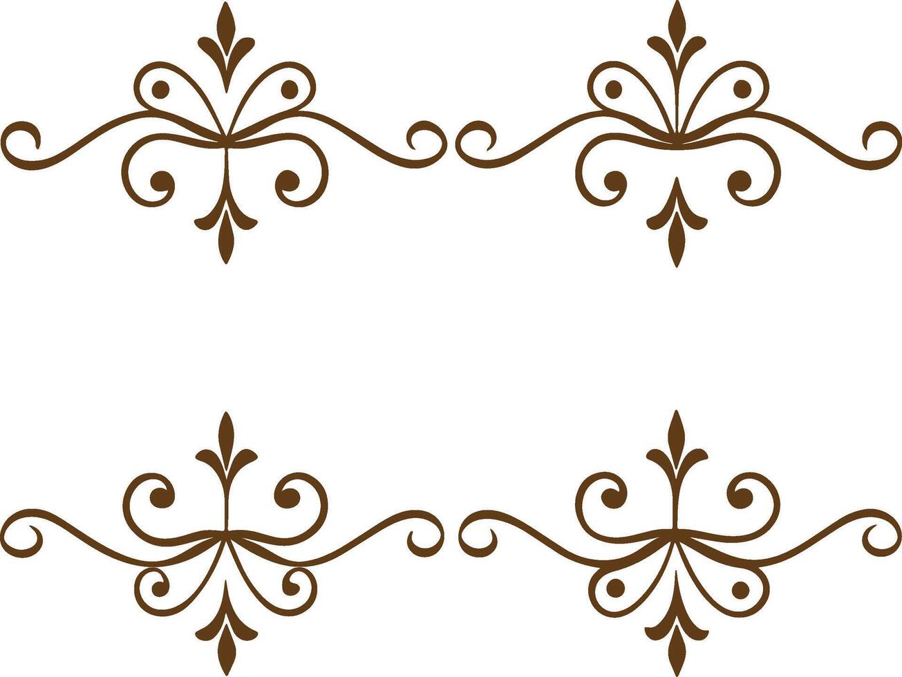 Decorative scroll border vector