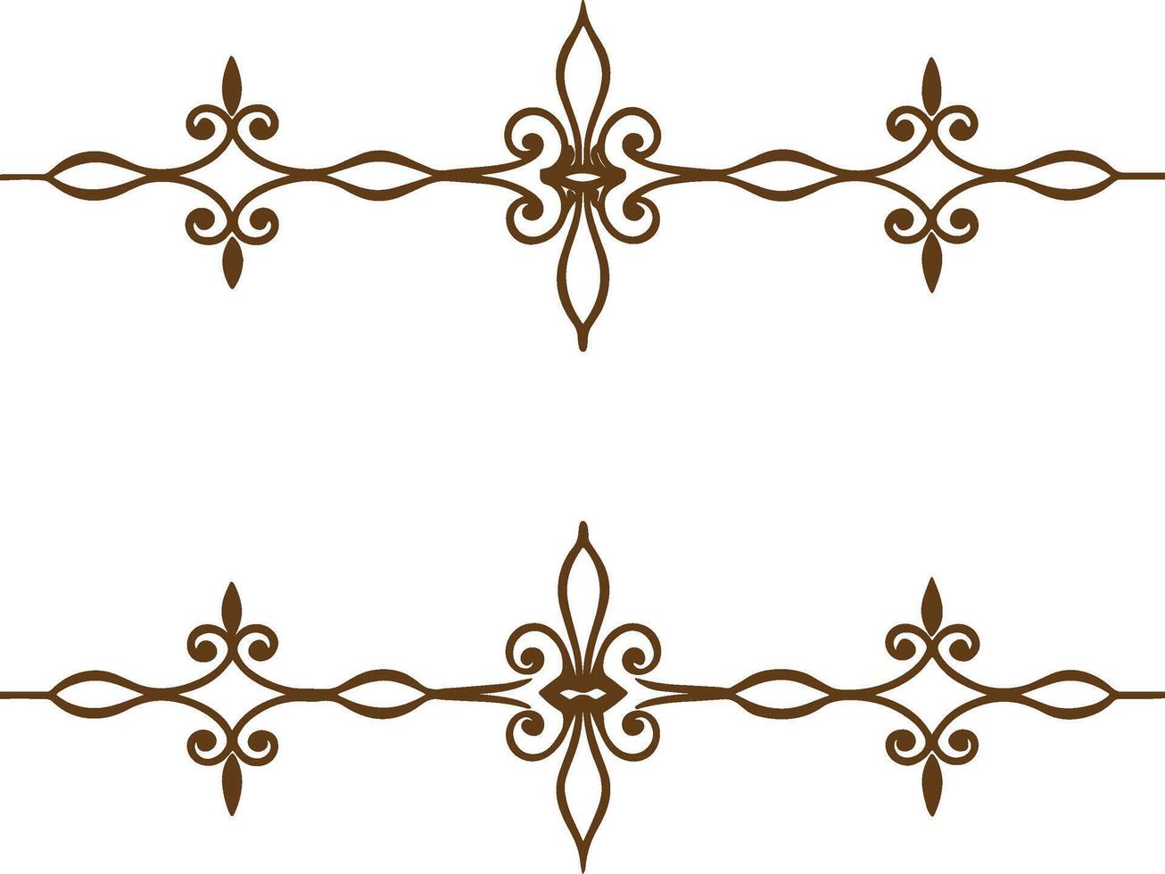A set of decorative ornamental border vector