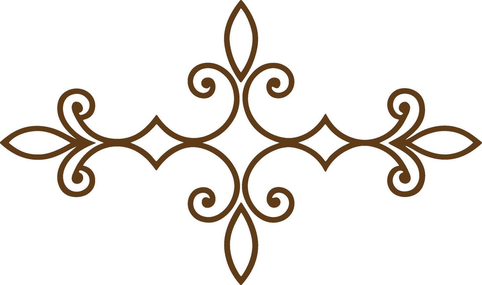 A decorative cross with swirls on a white background vector