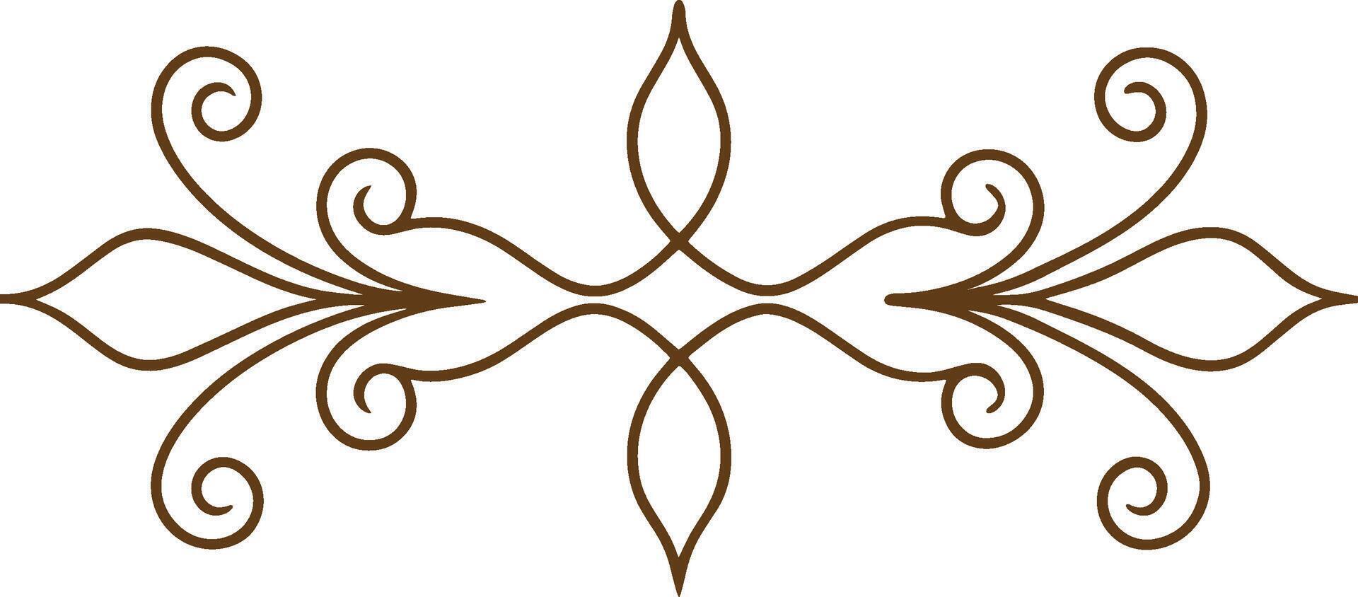 A brown and white design with swirls vector