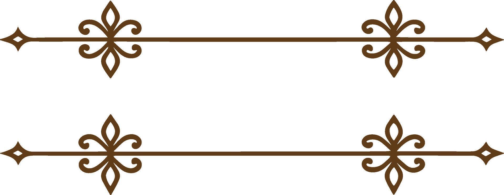 A set of four decorative metal bars vector