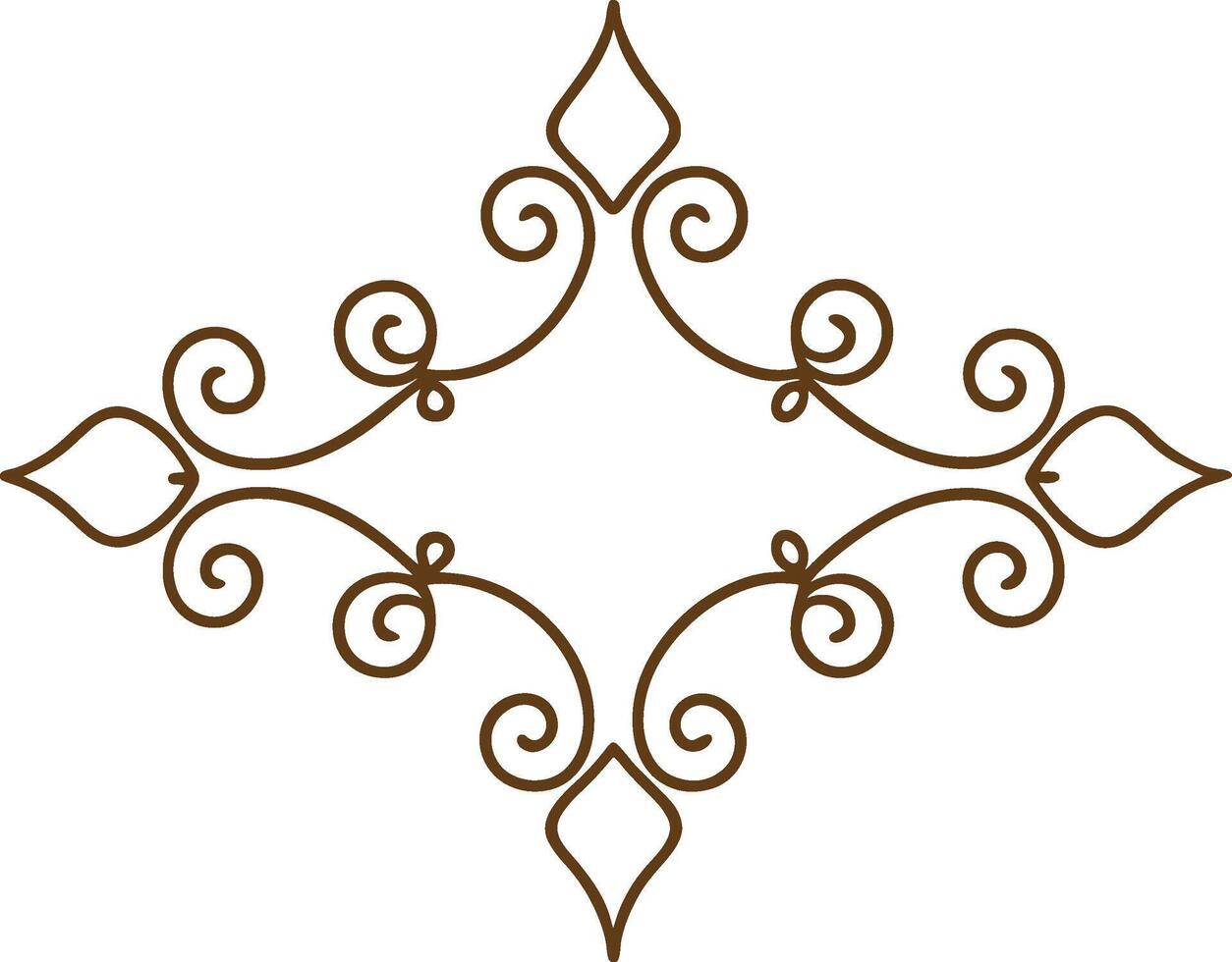 A decorative design with swirls and swirls vector