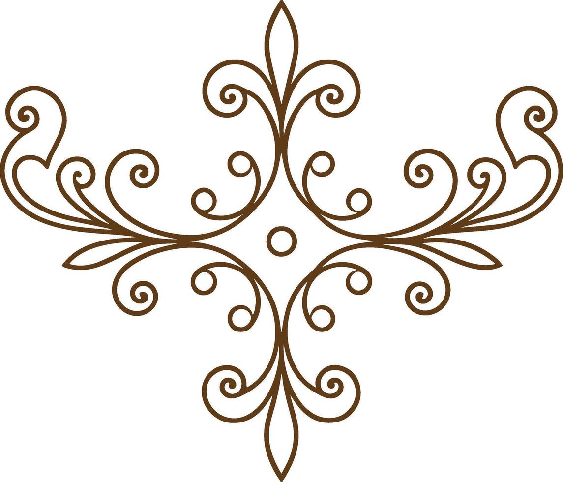 A decorative design with swirls and swirls vector
