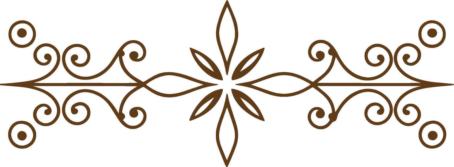 A brown and white design with swirls vector