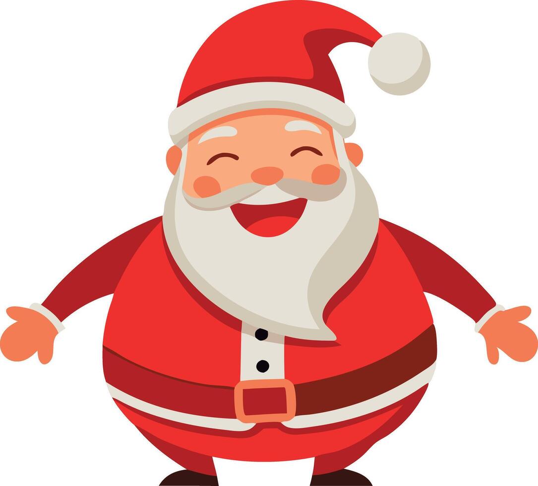 Cheerful cartoon Santa Claus illustration for Christmas holiday design vector