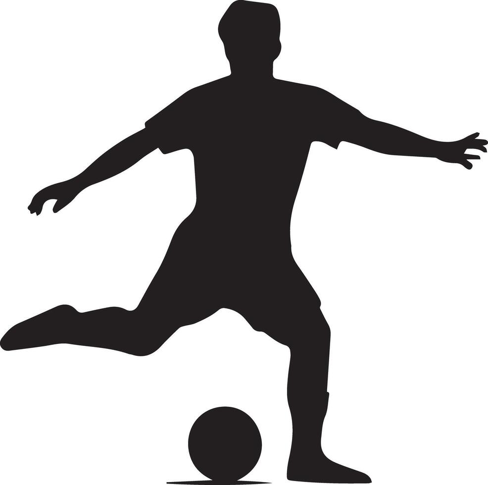 A football player with a black color football created for various teams. The design is clean and striking, making it perfect for logos, posters, t-shirts, and other graphic projects vector