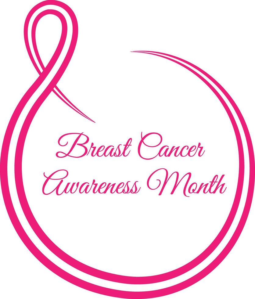 A Breast Cancer Awareness Month image design that is versatile, smooth, and clean, with a heartfelt touch, making it perfect for womens logos, posters, t-shirts, and other graphic projects. vector