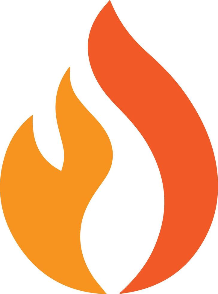 A basic fire flame icon image created for various types of companies. The design is clean, smooth, and outstanding, making it perfect for logos, posters, t-shirts, and other graphic projects vector