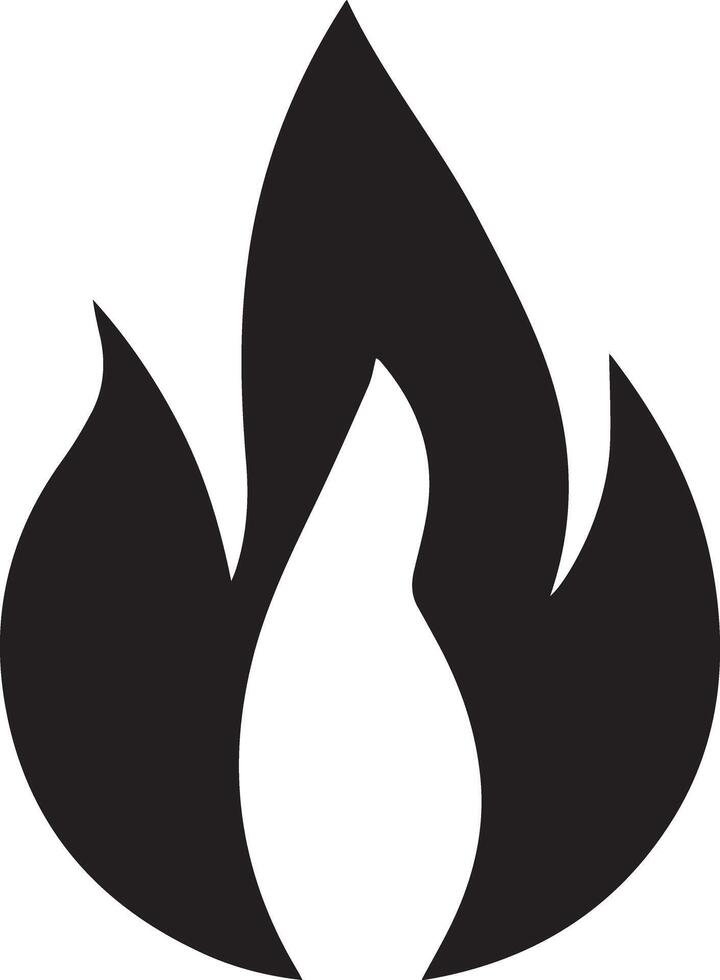 A fire flame icon created for various types of companies. The design is clean, smooth, and outstanding, making it perfect for logos, posters, t-shirts, and other graphic projects vector