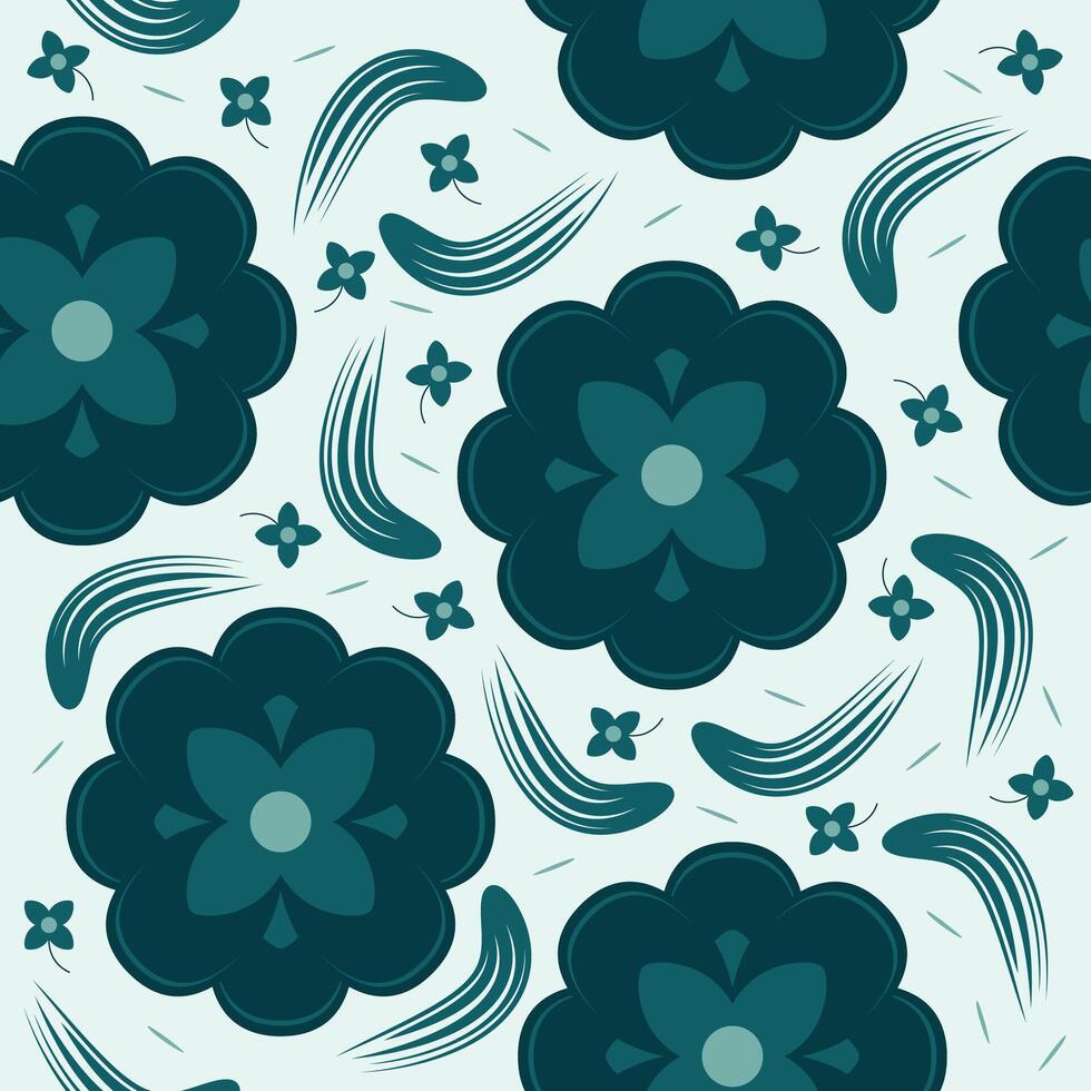 Beautiful Flowers Design Seamless Pattern vector