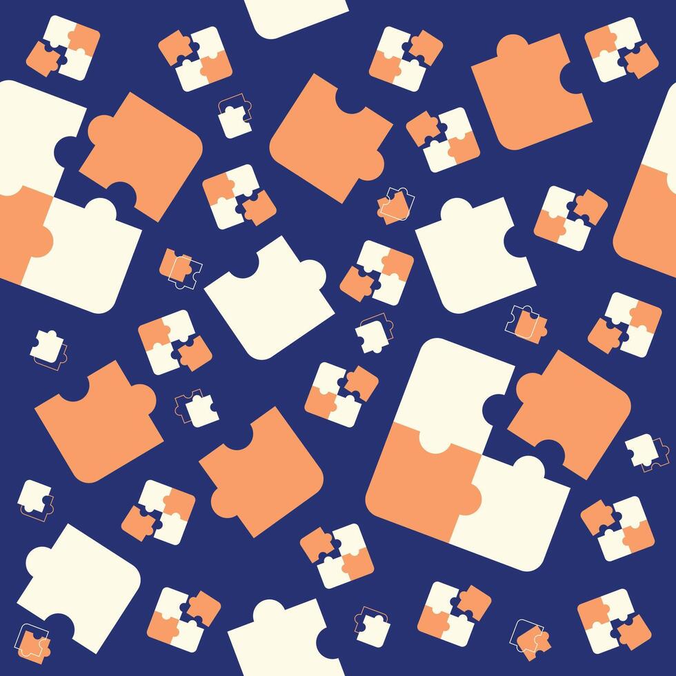 Puzzle Design kids seamless pattern vector