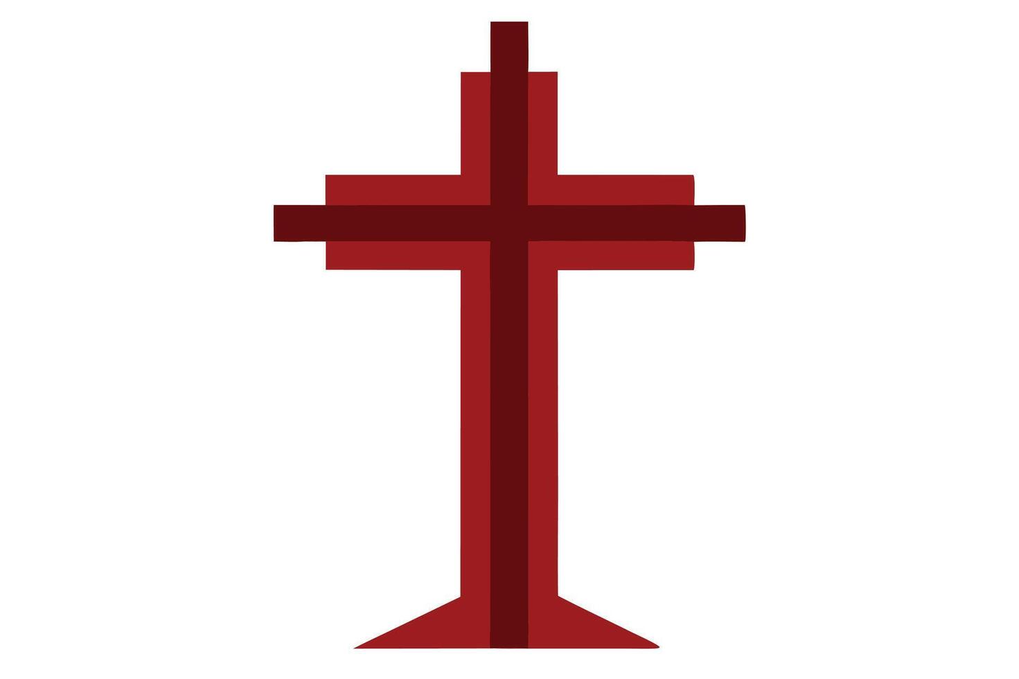 flat red cross icon vector