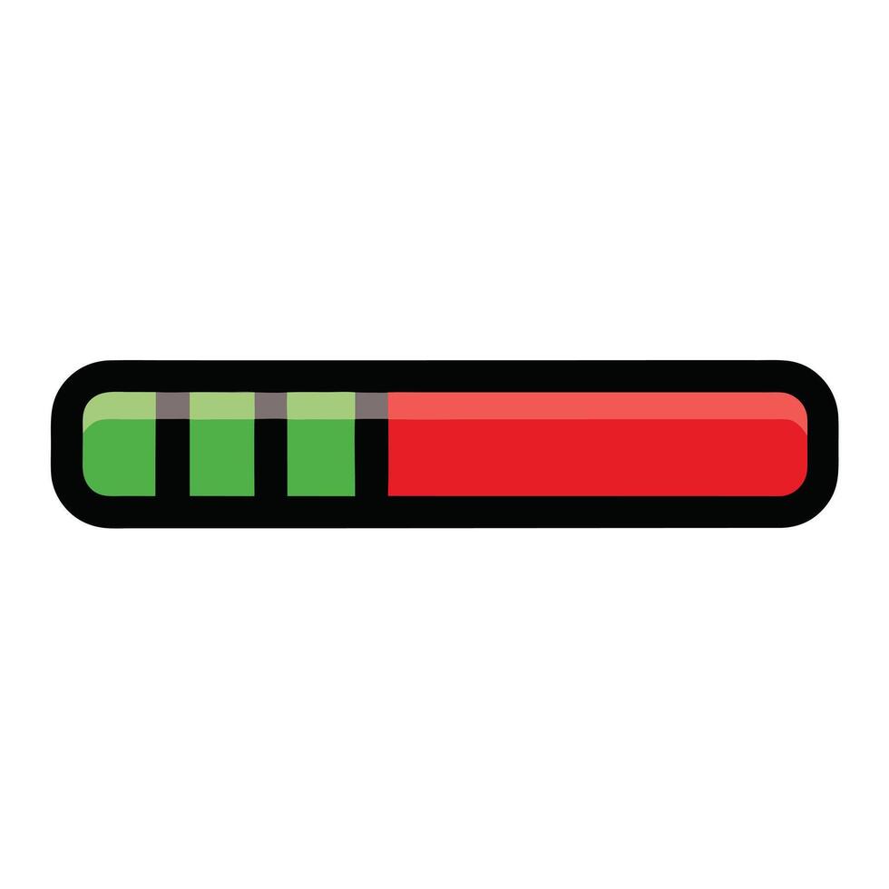 flat red loading bar vector