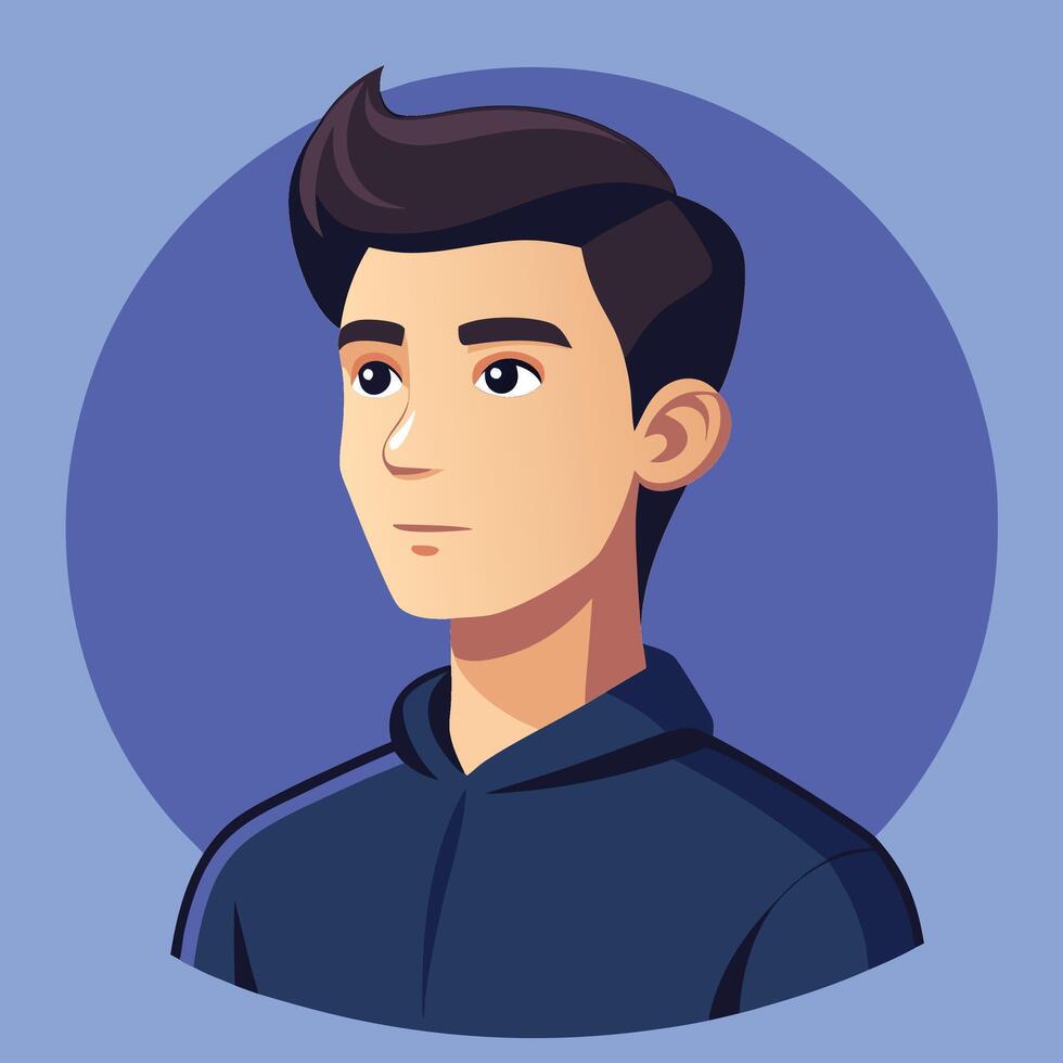 young man portrait vector