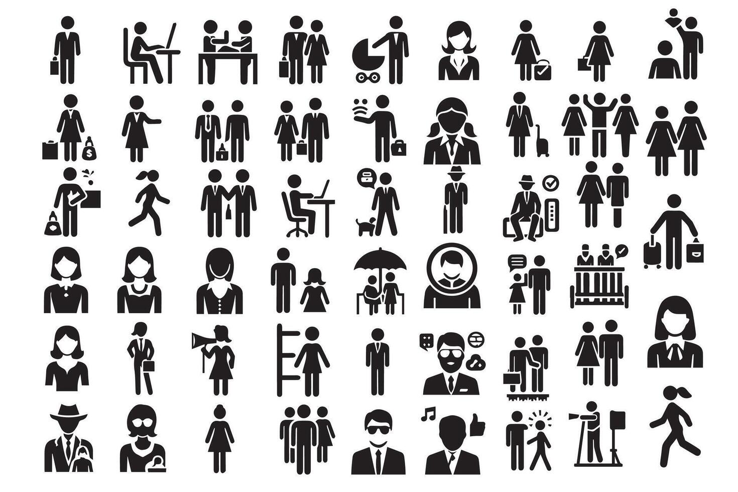 people icons business process, vector