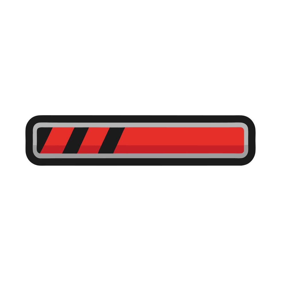 flat red loading bar vector