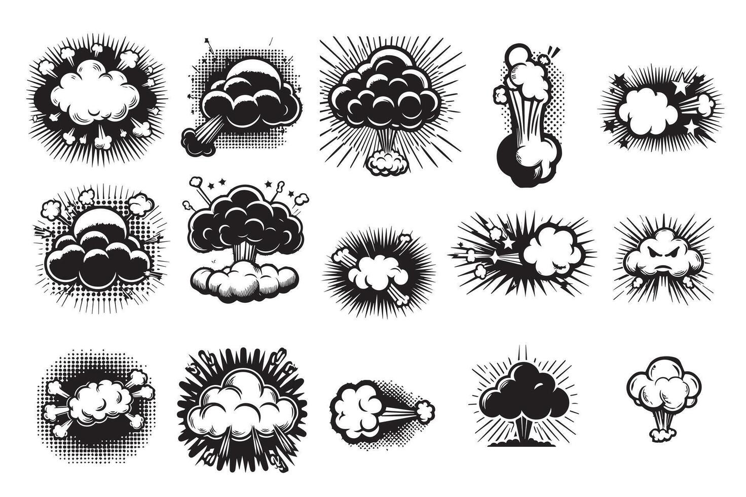 Smelling pop art comic book cartoon fart cloud flat style vector
